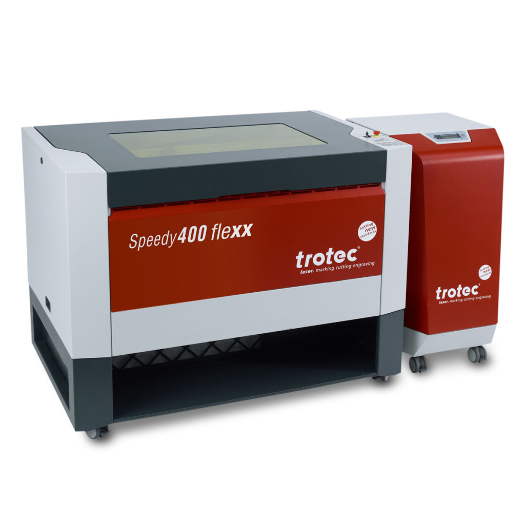 Lasery Trotec a Shine Fiber | Trotec Speedy 400 flexx – kombinovaný CO2 a vláknový laserLasery ...