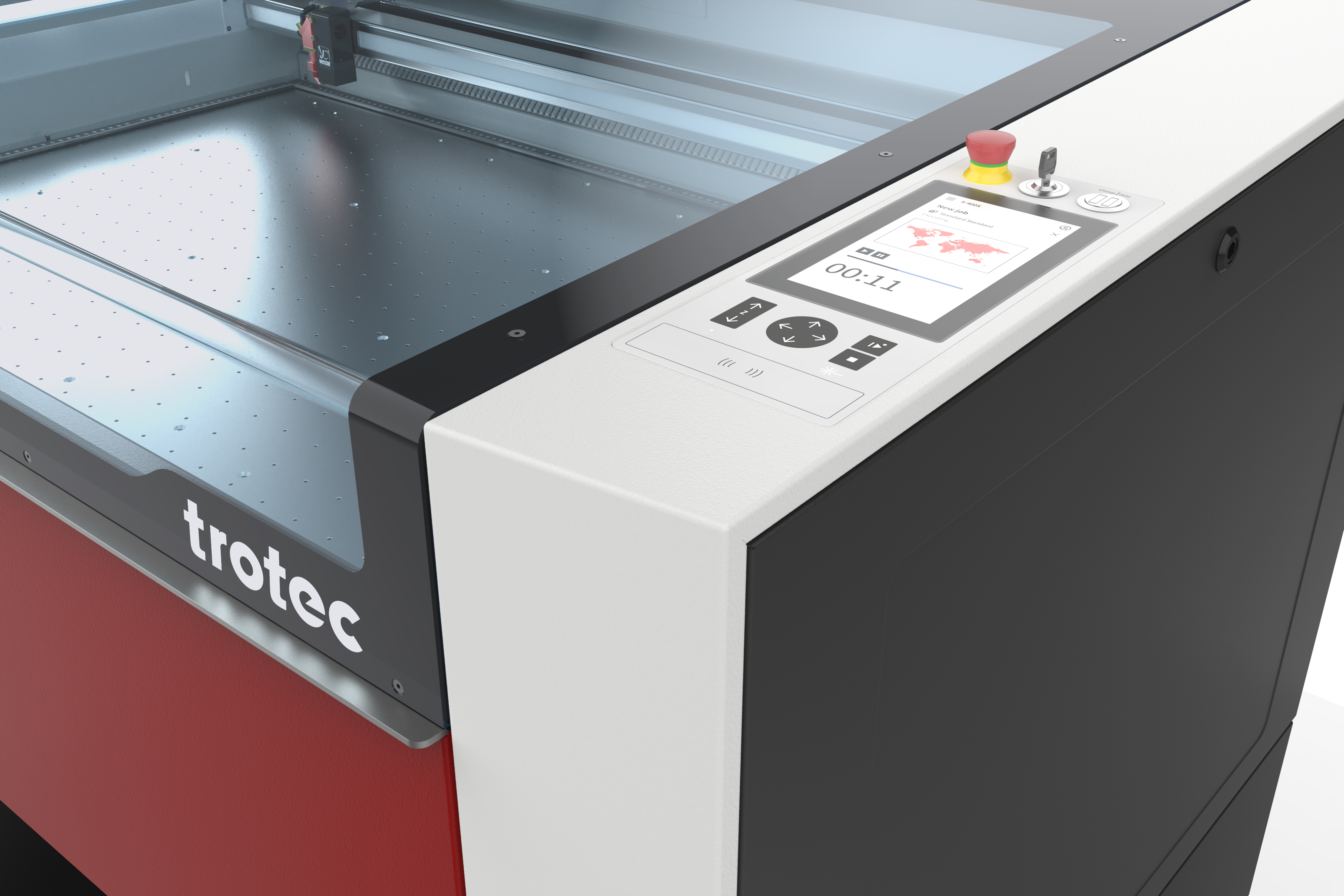 Trotec Speedy 400 flexx Run On Ruby - combined CO2 and fiber laser - Lasery  Trotec a Shine Fiber